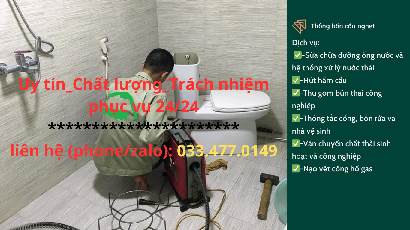 Hút hầm cầu__thông cống nghẹt --[môi trường xanh]--